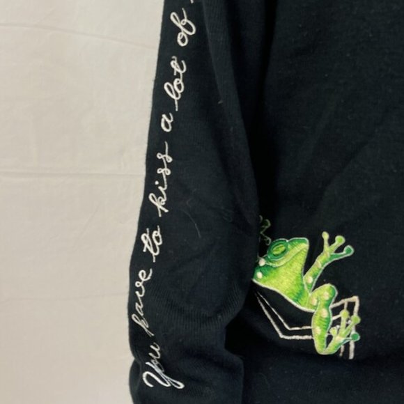 COPY - Vintage 70's Bonnie Lee Frog Toad Prince Charming Embroidered Sweater - Picture 4 of 14